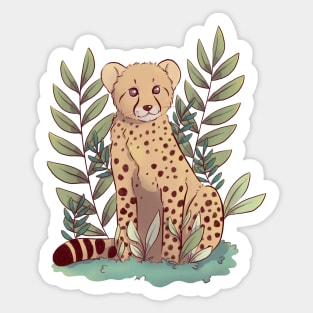 Cheetah Cub Sticker